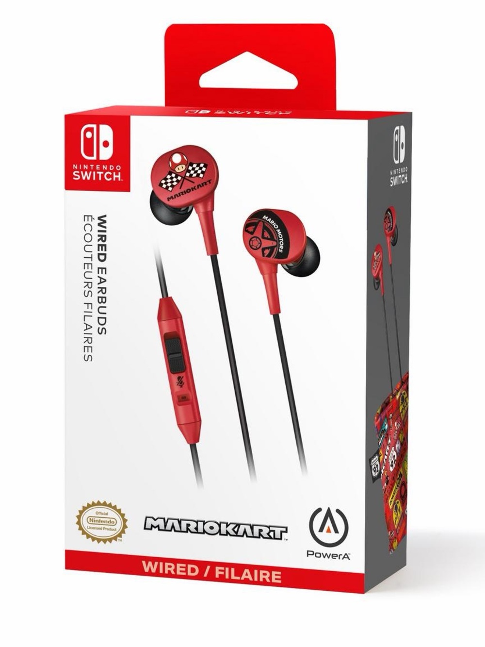 Super Mario x Nintendo Switch - PowerA Wired Earbuds - Mario Kart Motors